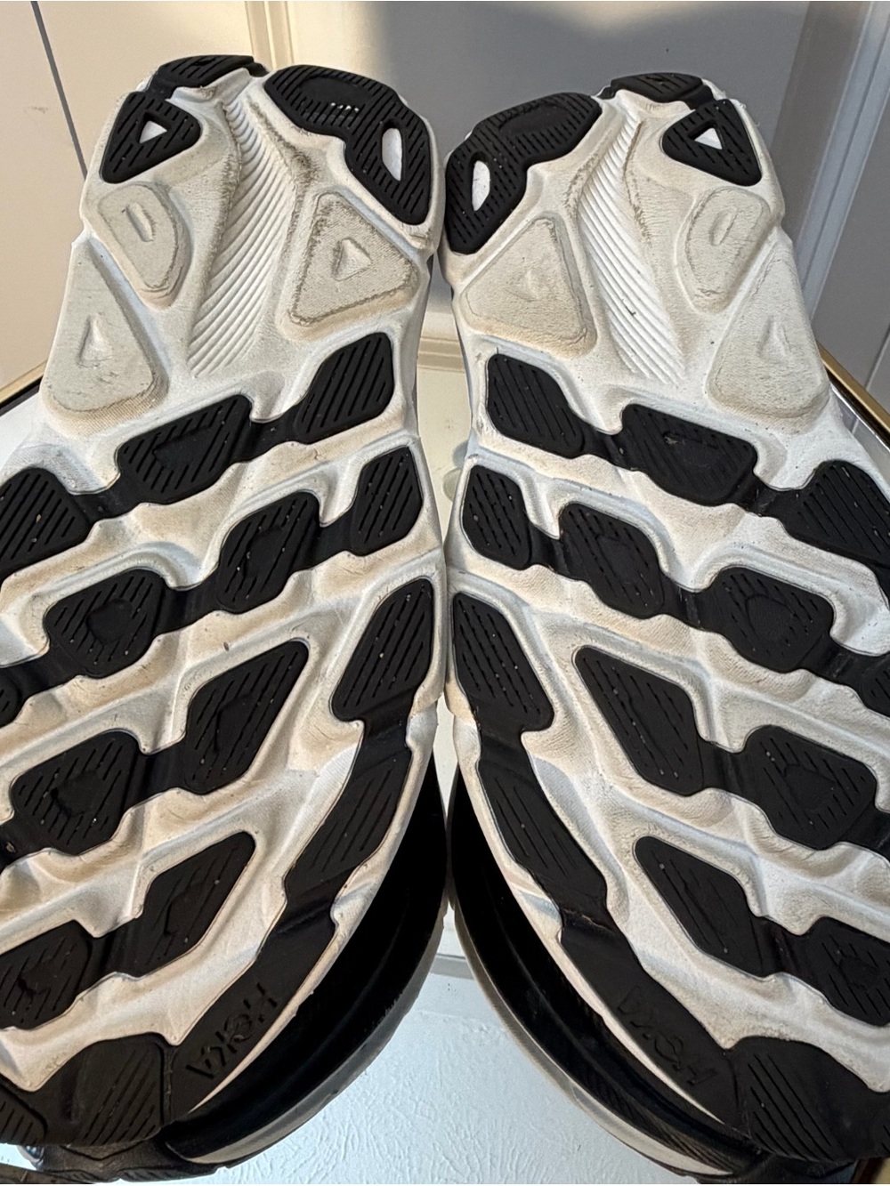 Hoka Men's Black and White Cushioning Running Shoes - Picture 5 of 10